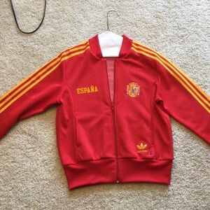 Adidas Red and Yellow Varsity Jacket